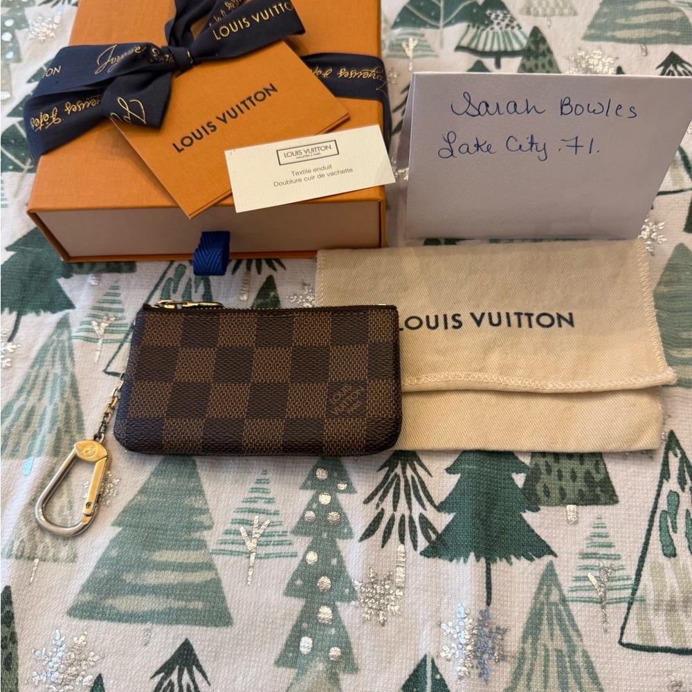 Louis Vuitton Brown Checkered Wristlet